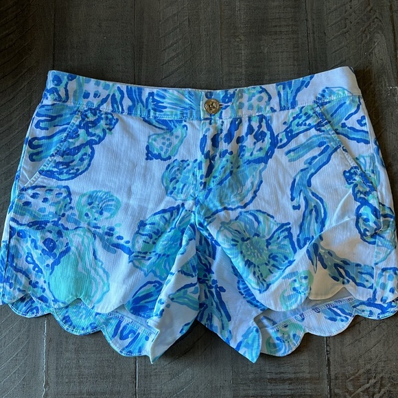 Lilly Pulitzer Size 4 The Buttercup Scalloped Shorts - Picture 11 of 12